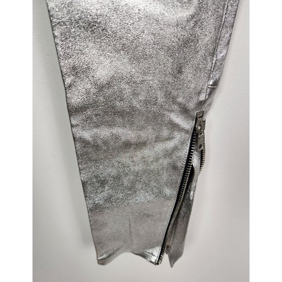 Ben Taverniti Unravel Project Women's Sz. 25 Lace Up Skinny Pants In Silver NWT - Picture 10 of 12